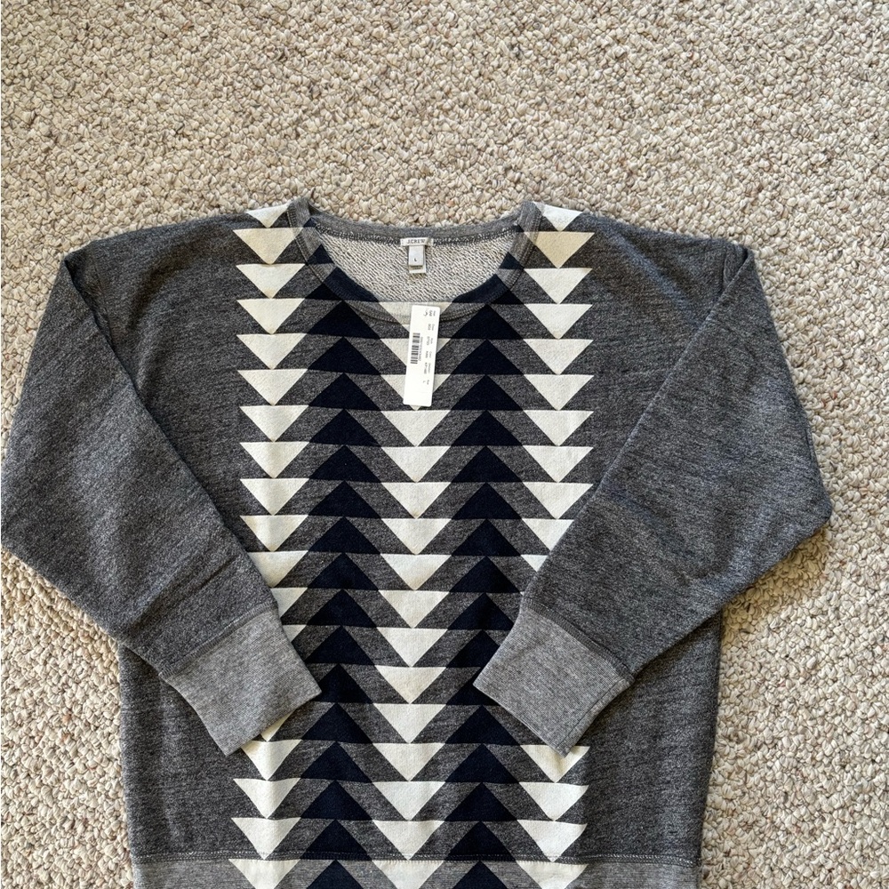 J. Crew Chevron gray sweatshirt